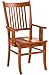Marbrisa Slat Back Arm Chairs, Sienna Brown (Set of 2)