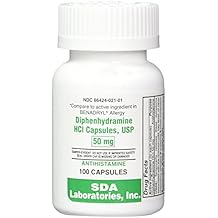 Diphenhydramine HCL [Compare to Benedryl] 50 mg, 100 Capsules