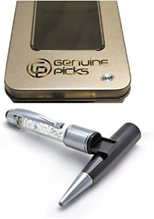 Stylish Crystal Ballpoint Pen USB Flash Memory. Beautiful Tin Box. Three in one: USB Flash Drives, Ballpoint Pen and Touch Screen Stylus Pen. Business Gifts Idea. (32GB, Black)