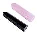 banshren Set of 2 Specimen Tumbled Polished Healing Crystal Wands 6 Faceted Reiki Chakra Meditation Therapy Stones Include about 3 Inch Rose Quartz Crystal Points & Black Obsidian