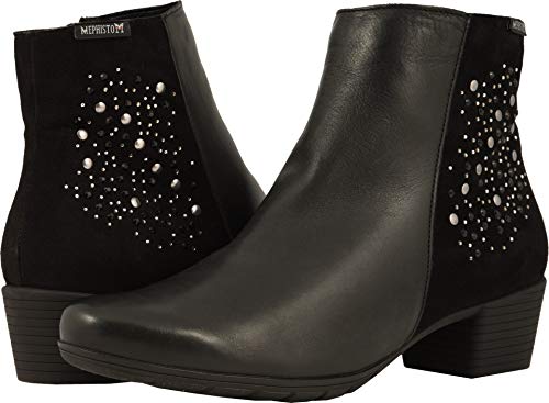 Mephisto Women's Ilsa Spark Black Silk/Velcalf Premium 39 B EU B (M)