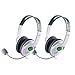 Insten [2 Pack] Gaming Headset Chat Headphone with Mic Microphone for Xbox 360 Live Wireless Controller, White