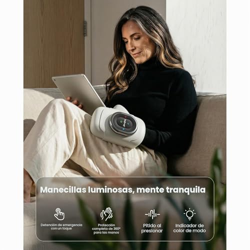 BOB AND BRAD Hand Massager with Heat and Compression, Individual Finger Massage, Relief for Arthritis and Carpal Tunnel Syndrome, Relaxation at Home/Office, Gift for Men and Women