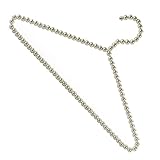 TOOGOO(R) Pack of 2 Premium Metal Elegant Clothes Hangers Covered In Pearl Beads - 15.7 Inches