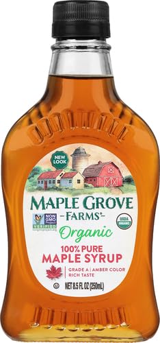 MAPLE GROVE FARMS ORGANIC PURE MAPLE SYRUP, GRADE A AMBER, 8.5 OUNCE