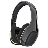 Bluetooth Headphones Over Ear, Hi-Fi Stereo Wireless Headset with Microphone, Foldable, Soft Memory-Protein Earmuffs, Wired Mode for PC/ Cell Phones/ TV (550-Black)