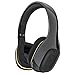 Bluetooth Headphones Over Ear, Hi-Fi Stereo Wireless Headset with Microphone, Foldable, Soft Memory-Protein Earmuffs, Wired Mode for PC/ Cell Phones/ TV (550-Black)