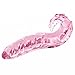 Crystal Glass Pleasure Wand Dildo Penis - AKStore - Glass Massager (Pink)