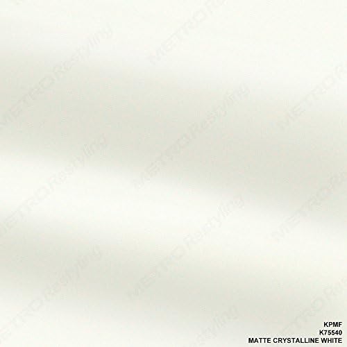 KPMFK75540 Matte CRYSTALLINE White 5ft x 2ft (10 sq/ft) Vinyl Car Wrap Film
