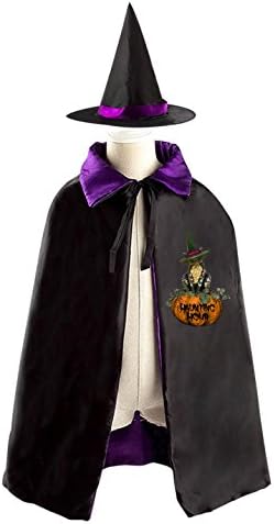 Wicked Holy Cat Reversible Halloween Costume Witch Cape Cloak Kid's Hat
