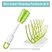 Baby Bottle Brush with Dryer Rack & Nipple Brush |Baby Bottle Cleaner Cleaning Brush & Bottle Drying Rack for Baby Bottles Set | Long Sponge Bottle Brush Cleaner with Non-Slip Grip Handle