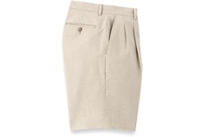 Paul Fredrick Men's Linen/Cotton Pleated Shorts