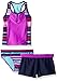 ZeroXposur Big Girls' Two Piece Tankini Swimsuit Set, Limbo Beet, 14