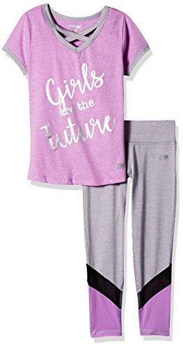 Marika Girls' Little 2 Piece Knit Top and Legging Set, Lilac Future, 4