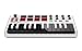 Akai Professional MPK Mini MKII White | 25-Key Ultra-Portable USB MIDI Drum Pad & Keyboard Controller with Joystick, VIP Software Download Included - Limited Edition