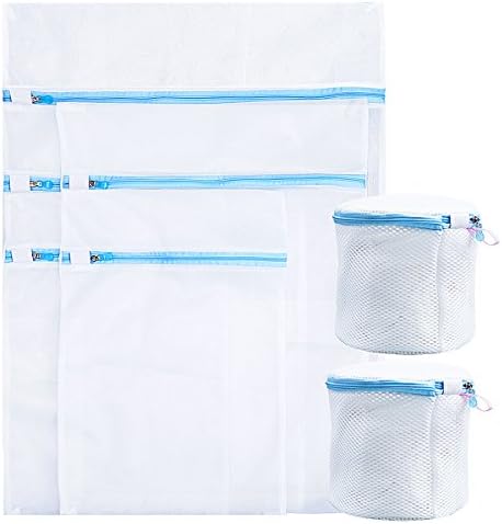Mesh Laundry Bags Set of 7, LEYOSOV Delicates Laundry Wash Bags (1 Extra Large, 2 Large, 2 Medium and 2 Bra Washing Bags) Best Protection for Lingerie, Bra, Hosiery, Underwear and Blouse