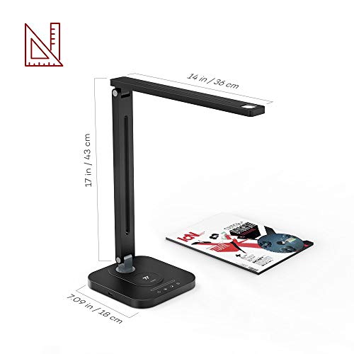 image for TaoTronics LED Desk Lamp with Qi-Enabled Wireless Fast Charger, USB Ch