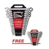 GearWrench 9416D 16-Piece Metric 12-Point Combination Ratcheting Wrench Set with FREE 13-Piece SAE Combo Wrench Set