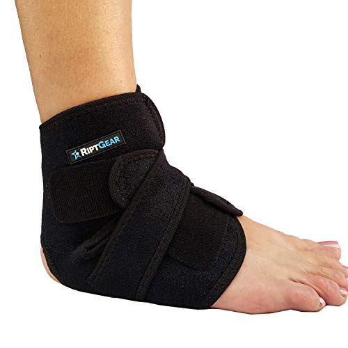 RiptGear Ankle Brace for Women and Men - Adjustable Ankle Support and Compression for Sprained Ankle - Ankle Stabilizer for Running, Basketball, Volleyball, Sports (Large)