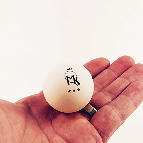 Martin Kilpatrick 3 Star Table Tennis Balls - 6 Pack - 40mm - White - Poly Ping Pong Balls - Excellent Quality