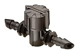 Rain Bird BVAL25-2S Drip Irrigation Universal 1/4" Barbed Valve, Fits All Sizes of 1/4" Tubing, 2-Pack
