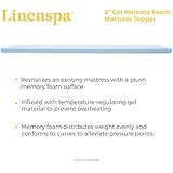 Linenspa 2 Inch Gel Infused Memory Foam Mattress Topper - Full Size