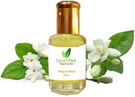 Sanctified Mogra Attar Roll-on For Unisex (10 ML) 100% Pure & Natural Premium Quality Perfume (Non-Alcoholic) Attar For Men, Women, UniSex