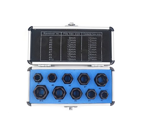 IRISFLY 11 Pcs Bolt and Nut Grip Extractor Expansion Set