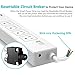 WiFi Smart Power Strip Surge Protector Extension with 4 Individual Control Smart Plugs and 4 USB Ports and 5.9ft Long Extension Cord, Smart Life APP Work with Alexa & Google Assistant
