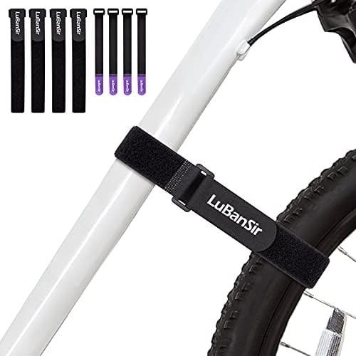 LuBanSir Bike Rack Straps, 8 Pack (8" & 24") Adjustable Bike Stabilizer