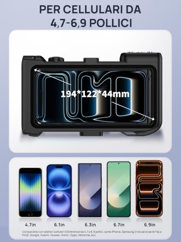 Focusor Waterproof Case 15 m [Universal] Smartphone Compatible with Bluetooth IPX8 Professional Underwater Cover Dry Bag for iPhone Samsung Huawei XiaoMi Oppo Vivo Android 4.7-6.9 Inch Black | Compatibile con Smartphone 4.7-6.9'',IPX8 Cover Subacquea Professionale,Asciutta Bors,iPhone Samsung Google XiaoMi Huawei ecc