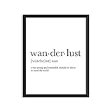 Wanderlust definition, dictionary art print, funny poster, poster