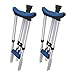 Carex Folding Crutches - Folding Aluminum Underarm Crutches - Lightweight, Great for Travel or Work, 2 Crutches Included, for 4'11" to 6'4" People primary