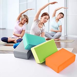 Yoga Block High Density EVA Foam Brick Supportive Latex-Free Soft Non-Slip Surface for Exercise, Yoga, Pilates, Meditation, Aid Balance(Pink)