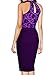 WOOSEA Women's Elegant Sleeveless Floral Lace Vintage Midi Cocktail Party Dress (Large, Purple)