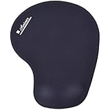 Antner Mouse Pad with Gel Wrist Pad Anti-skid Mat,Black