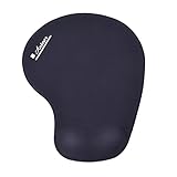 Antner Mouse Pad with Gel Wrist Pad Anti-skid Mat,Black