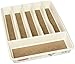 Rubbermaid No-Slip Large Silverware Cutlery Tray Organizer, White with Tan Base