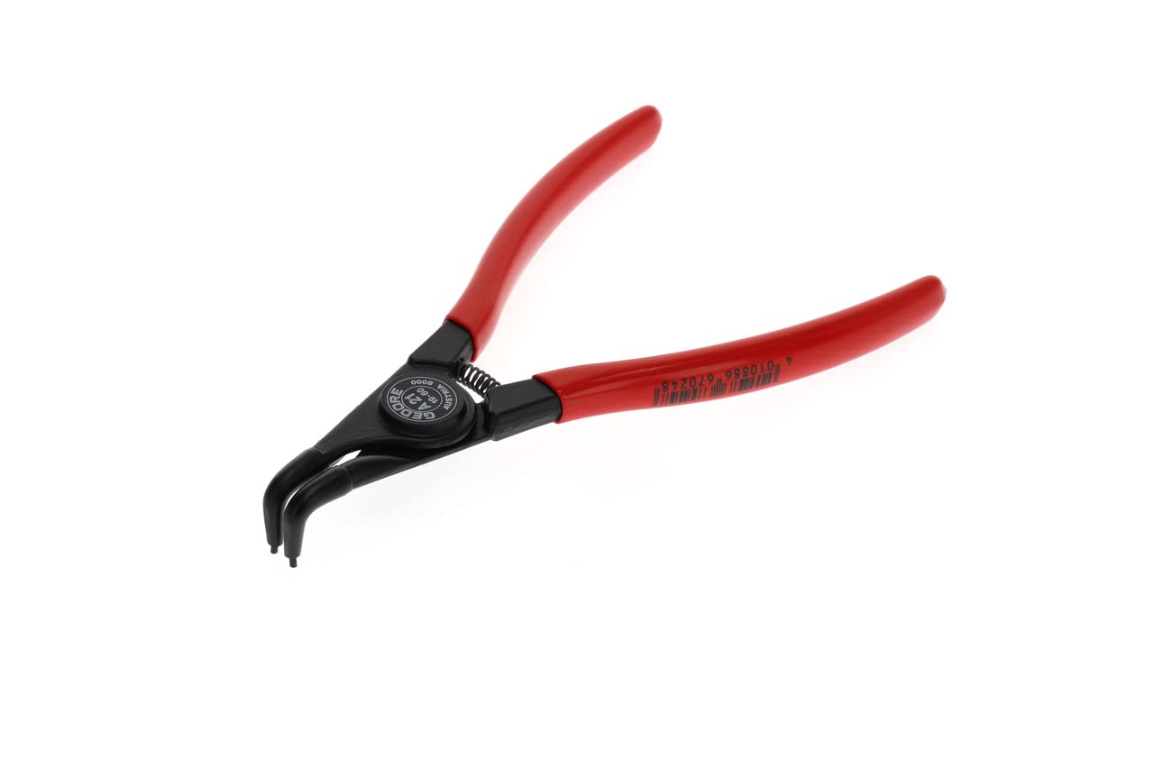 GEDORE Circlip Pliers for Outer circlips, with Opening Spring/Finger Protection, 90° Angled, Tip Dia. 1.8 mm, 8000 A 21
