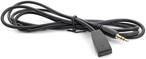 Aux interface,Yomikoo Car Interface 3.5mm AUX-IN Jack Adapter Cables 10Pin Length 1.5m