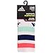 adidas Women's Cushioned Crew Socks (3 Pack), White/Black/Flash Red/Ink Purple/Ice Green, One Size