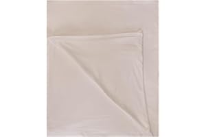 Venice Home 100% Cotton Flat Top Sheet Only - T-Shirt Fabric Jersey Knit - Extra Soft - Wrinkle Free - Machine Washable - Easy Fit - Breathable - Comfy (Beige, Full)