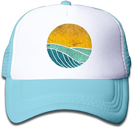 NVJUI JUFOPL Vintage Sea Wave On Tides Toddler Cool Snapback Hats Solid Colors Great for Kids