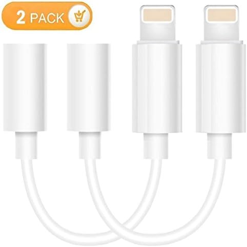 iPhone 7 / 7 Plus Adapter Lightning to 3.5mm Headphone Jack Adapter Lightning Connector to 3.5mm Headphone Earphone Extender aux Jack Audio Adapter Convenient and Suitable for iPhone 6/6s/7/7 Plus … …