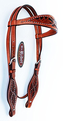 Horse Saddle Tack Bridle Western Leather Headstall BreastCollar 78137B