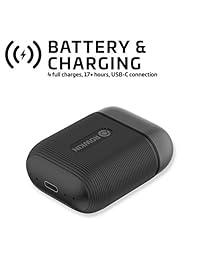 Rowkin Ascent Micro True Auriculares inalámbricos: más de 17 horas, Bluetooth 5, auriculares pequeños y funda de carga, micrófono de graves profundo, emparejamiento rápido y reducción de ruido para Android Samsung y iPhone