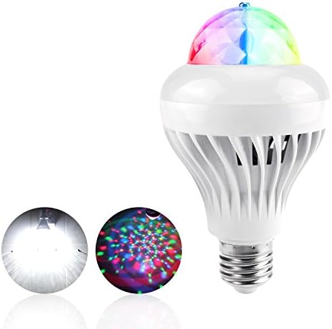 ZjRight Disco Party Led Light 2-in-1 Auto Rotating and Amazing Disco Ball Effects Intelligent Changing Modes - Superb Performance and Easy Installation Perfect for Dancing and Home party