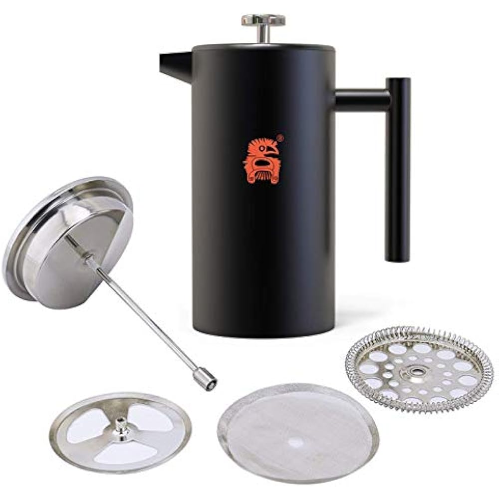 Unbreakable French Presses Coffee Maker 34 Ounce / 1 Liter 8 Cup