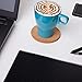 WIDROO 16 Pack Absorbent Cork Coasters Round Edge with Holder – Premium Coaster Set 4 inches – Perfect to Protect Your Furniture, Heat Resistant – Best for Cold Drinks, Wine Glasses, Cups & Mugs