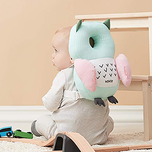 Bebamour Baby Toddlers Head Protective, Adjustable Infant Safety Pad for Baby Walkers Protective Head and Shoulder Protector (Yellow)
